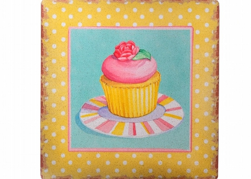Decotown Cup Cake Ahşap Pano 40*40 (18225)