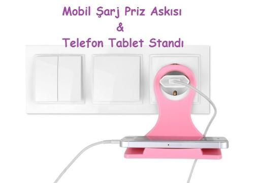 Mobil Şarj Priz Askısı ve Telefon Tablet Standı