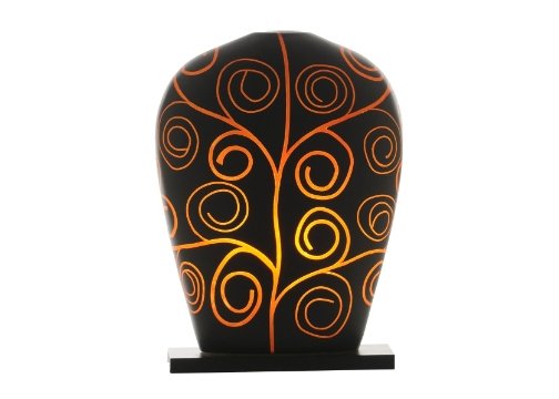 Sensohome Lamp Yoni Large Arabesk Black Orange Lamba