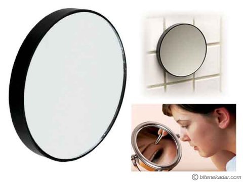 Büyüteç Ayna: Makyaj - Bakım Aynası (10X Büyütme + Vantuzlu)