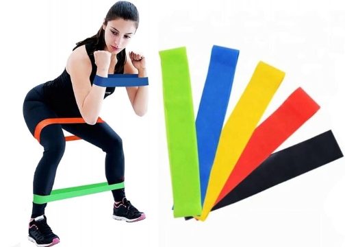 Pilates Squat Aerobik Direnç Lastiği 5 li Paket