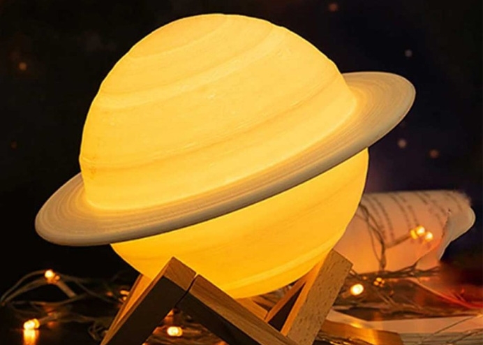Renk Değiştiren Usb Şarjlı 3D Satürn Gece Lambası
