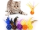 2li Renkli Peluş Tüy Kedi Köpek Yakalama Çiğneme Çıngıraklı Oyuncağı