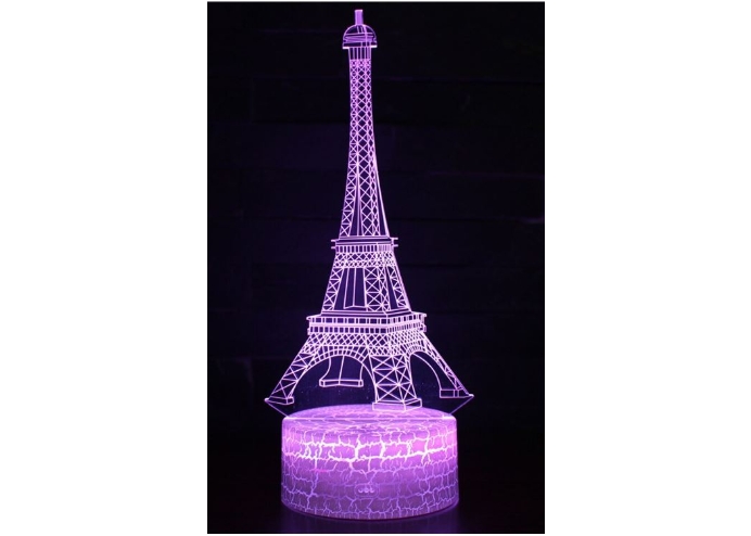 3D Işıklı Paris Gece Lambası Kumandalı