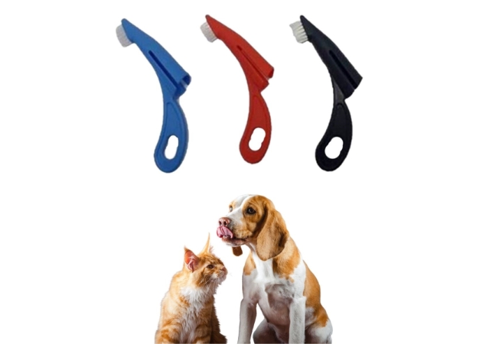 Kedi ve Köpek Parmak Geçmeli Diş Bakım Fırçası Diş Tartar Plak Temizleme