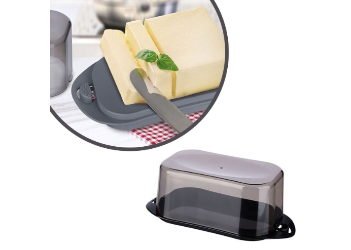 Kilitli Plastik Kapaklı Kahvaltılık Tereyağ Peynir Erzak Saklama Kabı Ap-9428