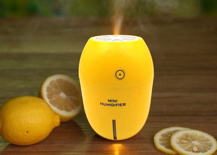 Limon Tasarım Mini Hava Oda Nemlendirici Ledli Işıklı Buhar Makinesi