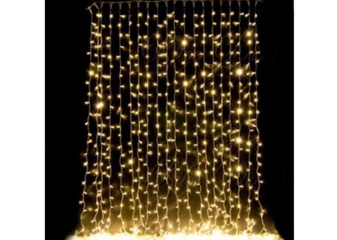 Perde LED Sarı Işık 2 metre x 2 metre