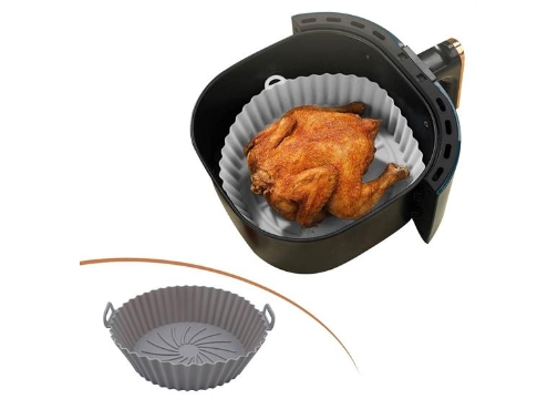 Renkli Isıya Dayanıklı Yıkanılabilir Silikon Fırın Airfryer Yuvarlak Pişirme Matı 20 Cm