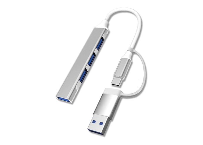 4 Port'lu Bağlantı İstasyonu Ultra İnce USB Bölücü TYPE-C tipi Çoklu Arayüz Adaptörü Multi Usb Çoklayıcı