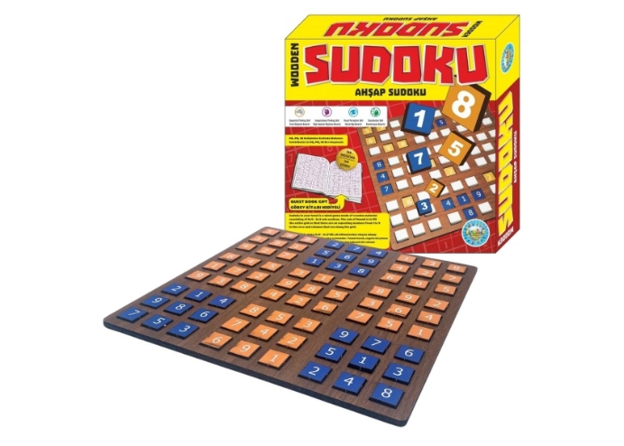 9 Bölümlü Ahşap Sudoku Eğitici Oyun Seti