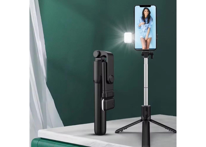 LED Işıklı Kumandalı Uzayabilen Selfie Çubuğu Masa Üstü Tripod