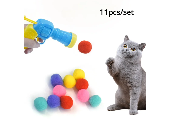 Peluş Top Atan İnteraktif Kedi Oyuncağı