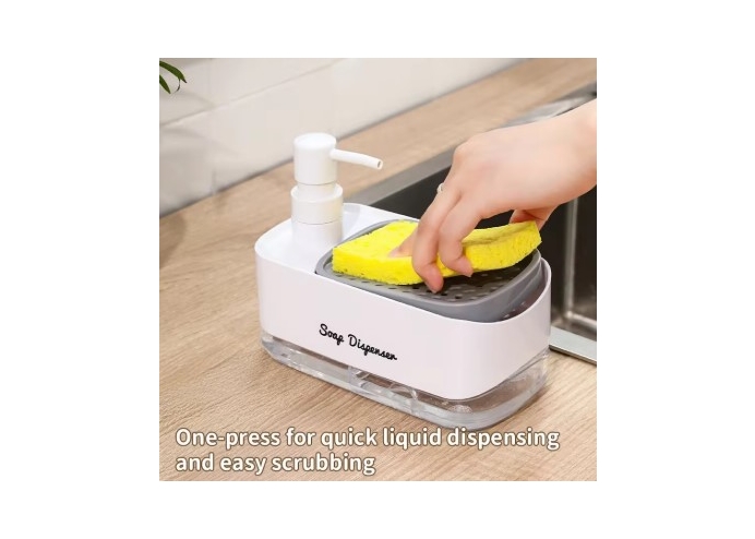 Çift Hazneli Sıvı Sabunluk Süngerlik Otomatik Deterjanlık