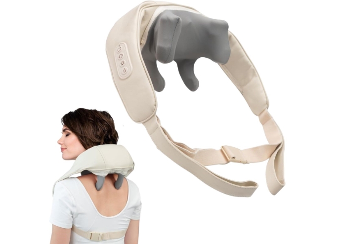 Elektrikli Boyun ve Sırt Masaj Aleti Kablosuz Boyun ve Omuz Yoğurma Masaj Yastığı